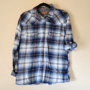 Women's Jachs Girlfriend Snap Button Flannel, XL